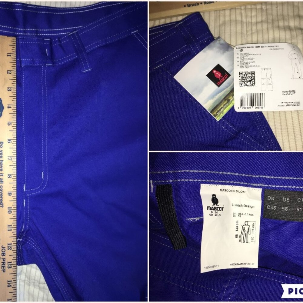 Mascot Biloxi Workwear Trousers Pants knee pad pockets 40.5 x 35 Blue.